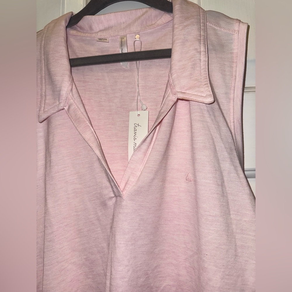 NWT TravisMathew MAJORCA Sleeveless Polo XXL Heather Pink Sold Out - Picture 7 of 13